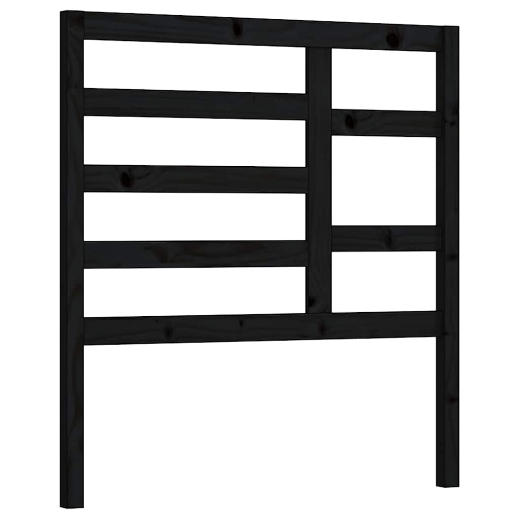 Vidaxl hoofdbord 106x4x104 cm massief grenenhout zwart