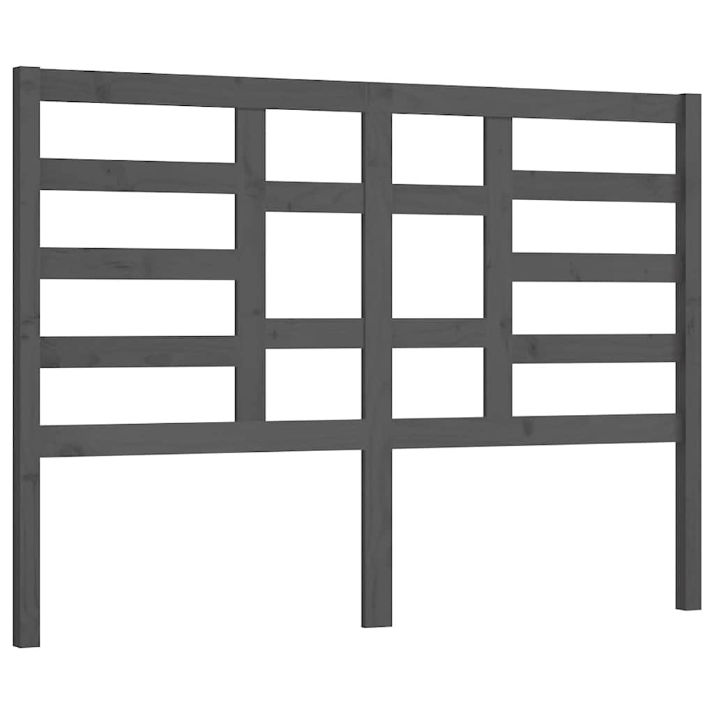Vidaxl hoofdbord 141x4x104 cm massief grenenhout grijs