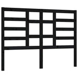 Vidaxl hoofdbord 146x4x104 cm massief grenenhout zwart