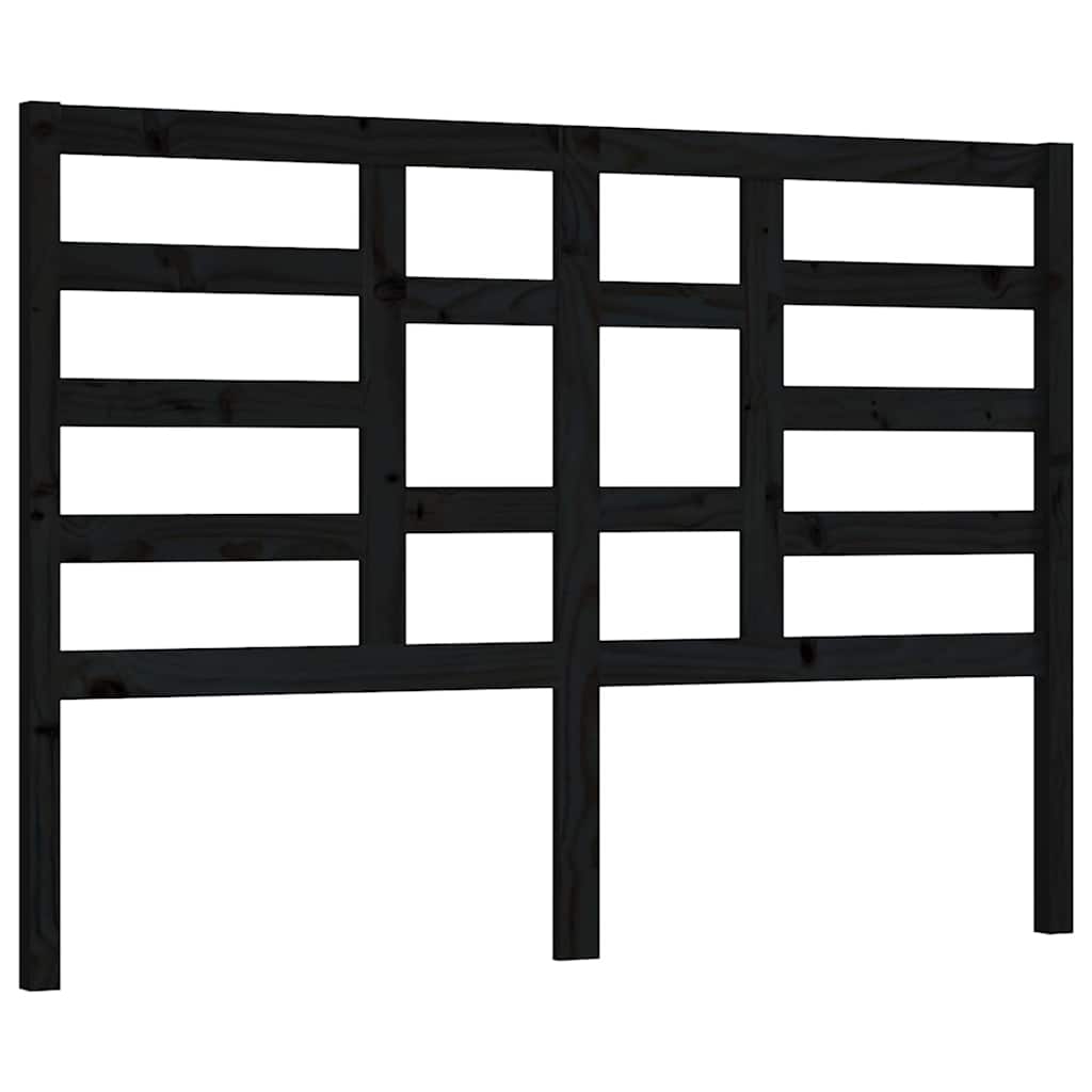 Vidaxl hoofdbord 166x4x104 cm massief grenenhout zwart