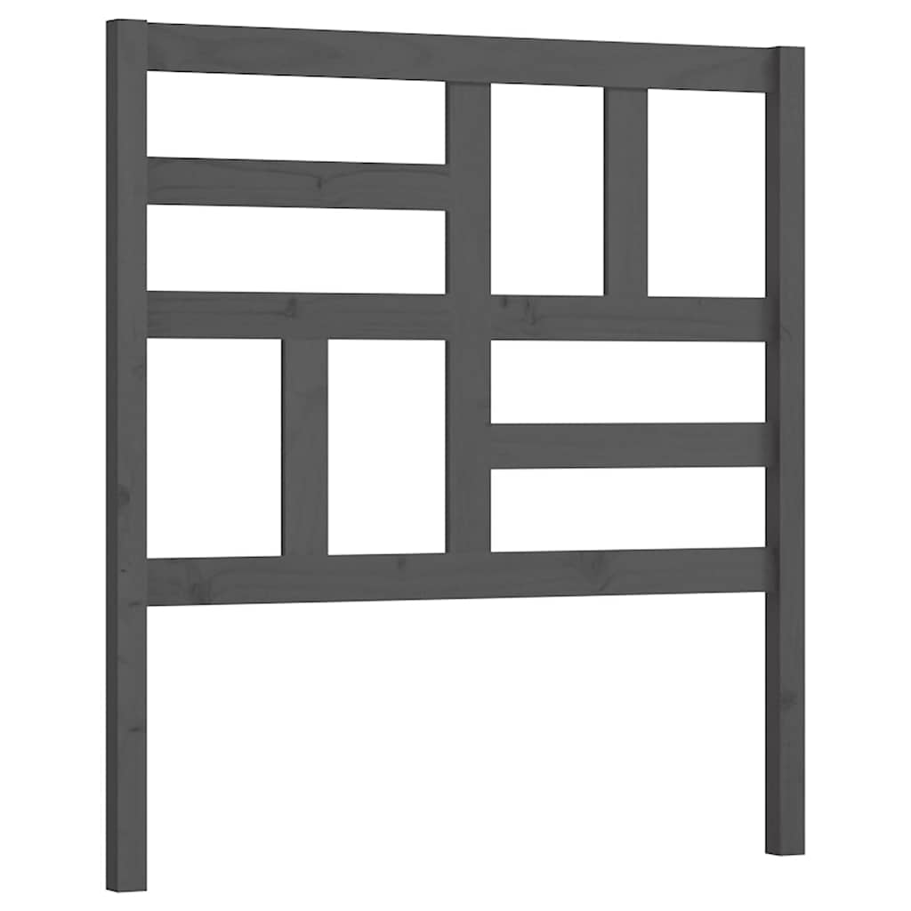 Vidaxl hoofdbord 106x4x104 cm massief grenenhout grijs