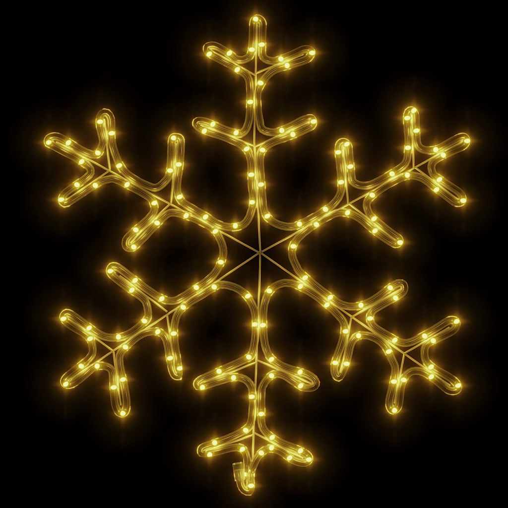 Vidaxl kerstfiguur sneeuwvlok met 144 warmwitte led's 59x59 cm