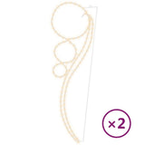 Vidaxxl lyskabler 2 stk kugleformet varm hvid 115,5x35x4,5 cm