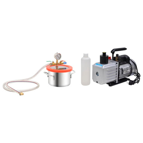 VidaXL vakuumkammer med 2-trins pumpe 3,7 l