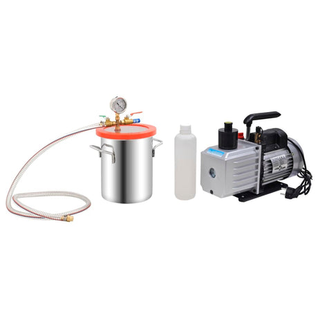 VidaXL vakuumkammer med 2-trins pumpe 5,5 l