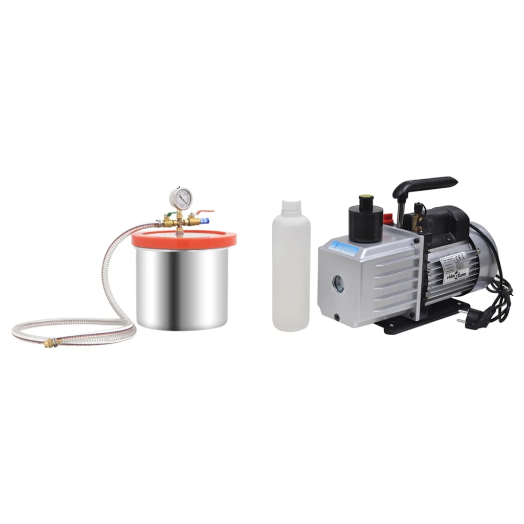 VidaXL vakuumkammer med 2-trins pumpe 7,4 l
