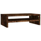 Vidaxl monitorstandaard 42x24x13 cm bewerkt hout gerookt eikenkleurig