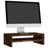 Vidaxl monitorstandaard 42x24x13 cm bewerkt hout gerookt eikenkleurig