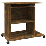 Vidaxl computerbureau 80x50x75 cm bewerkt hout gerookt eikenkleurig