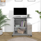 Vidaxl computerbureau 80x50x75 cm bewerkt hout grijs sonoma eikenkleur