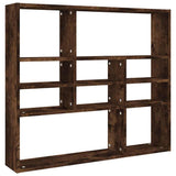 Vidaxl wandschap 90x16x78 cm bewerkt hout gerookt eikenkleurig