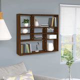 Vidaxl wandschap 90x16x78 cm bewerkt hout bruin eikenkleur