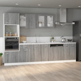 Vidaxl gootsteenkast lyon 80x46x81,5cm bewerkt hout grijs sonoma eiken