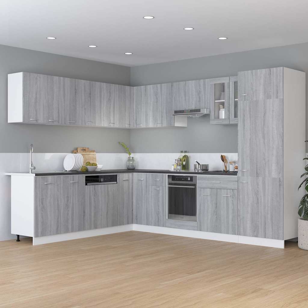 Vidaxl hanghoekkast lyon 57x57x60 cm bewerkt hout grijs sonoma eikenkleurig