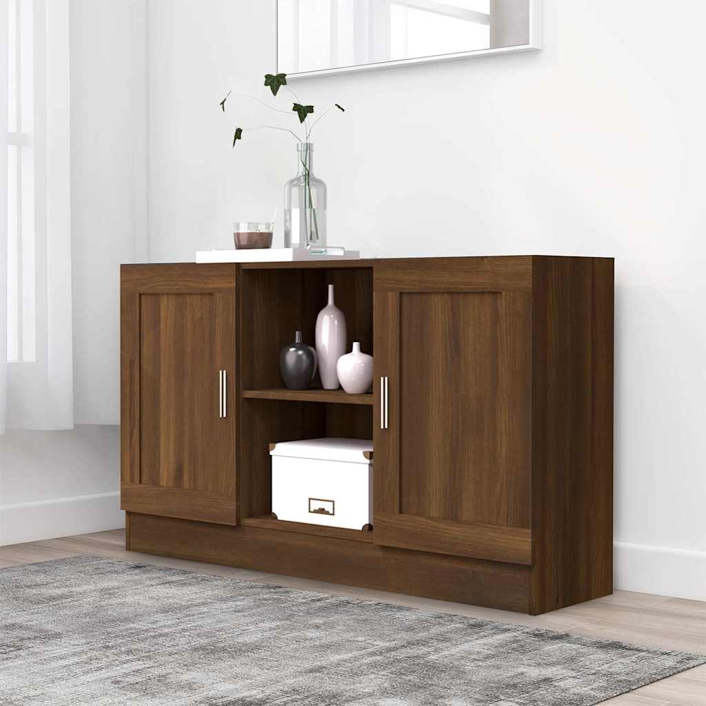 Vidaxl dressoir 120x30,5x70 cm bewerkt hout bruin eikenkleur