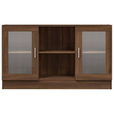 Vidaxl vitrinekast 120x30,5x70 cm bewerkt hout bruin eikenkleur