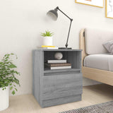 Vidaxl nachtkastjes 2 st 40x40x50 cm bewerkt hout grijs sonoma eiken