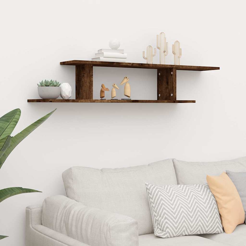 Vidaxl tv-wandschap 125x18x23 cm bewerkt hout gerookt eikenkleurig