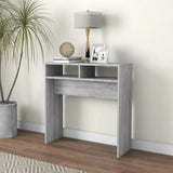 Vidaxl wandtafel 78x30x80 cm bewerkt hout grijs sonoma eikenkleurig