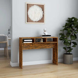 Vidaxl wandtafel 105x30x80 cm bewerkt hout gerookt eikenkleurig
