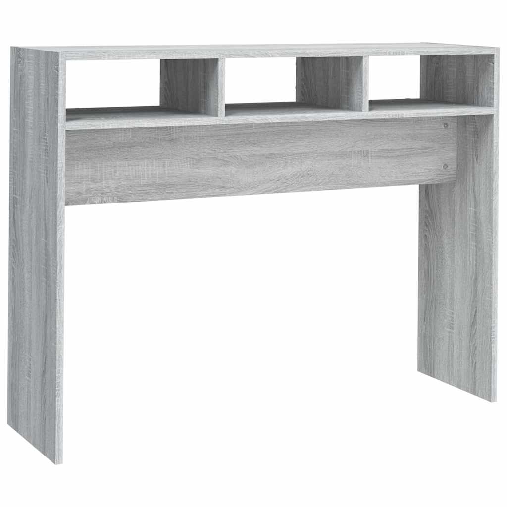Vidaxl wandtafel 105x30x80 cm bewerkt hout grijs sonoma eikenkleurig
