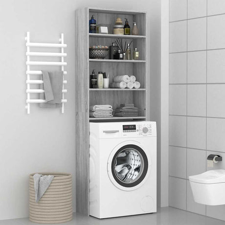Vidaxl Washing Machine Cabinet 64x24x190 cm grå sonoma eg farvet