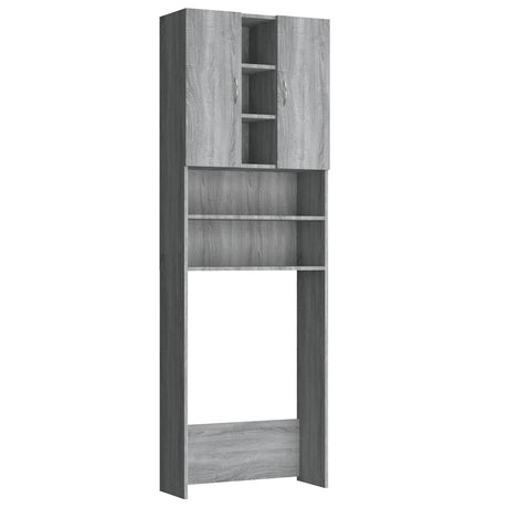 Vidaxl Washing Machine Cabinet 64x25.5x190 cm Grå sonoma eg Farvet
