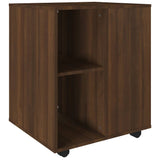 Vidaxl rolkast 60x53x72 cm bewerkt hout bruin eikenkleur