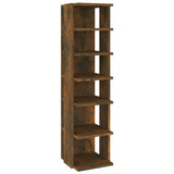 Vidaxl Shoe Rack 27.5x27x102 cm forarbejdet træ røget eg farvet