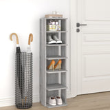 Vidaxl Shoe Rack 27.5x27x102 cm forarbejdet trægrå sonoma