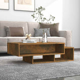 Vidaxl salontafel 105x55x32 cm bewerkt hout gerookt eikenkleurig