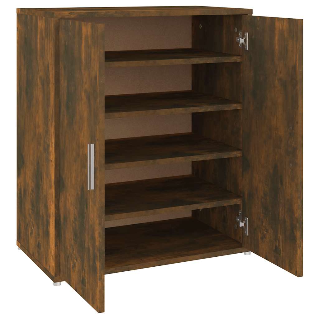 Vidaxl Shoe Cabinet 60x35x70 cm Property Wood Smoked Oak Farvet