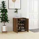 Vidaxl Shoe Cabinet 60x35x70 cm Property Wood Smoked Oak Farvet