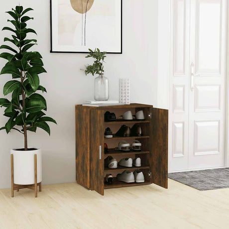 Vidaxl Shoe Cabinet 60x35x70 cm Property Wood Smoked Oak Farvet