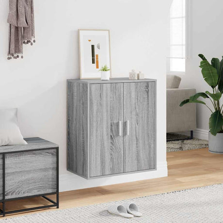 Vidaxl Shoe Cabinet 60x35x70 cm Property Wood Grey Sonoma Oak Farvet