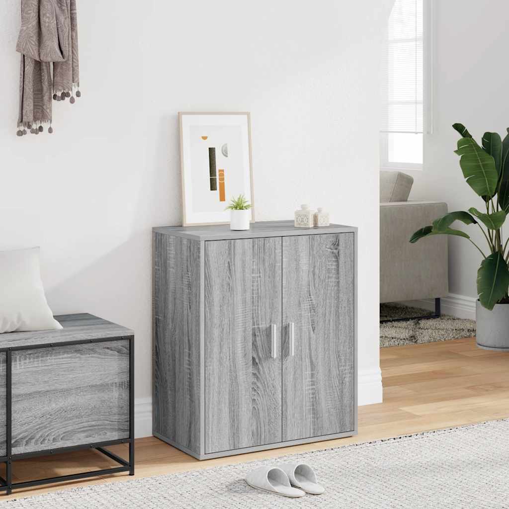 Vidaxl Shoe Cabinet 60x35x70 cm Property Wood Grey Sonoma Oak Farvet