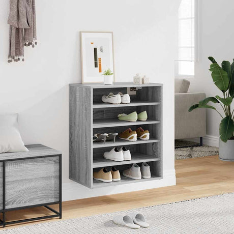 Vidaxl Shoe Cabinet 60x35x70 cm Property Wood Smoked Oak Farvet