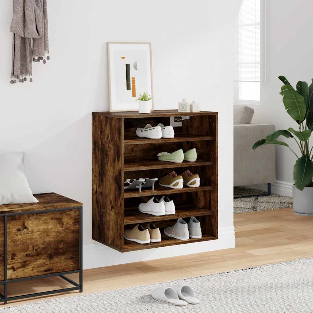 Vidaxl Shoe Cabinet 60x35x70 cm Property Wood Grey Sonoma Oak Farvet