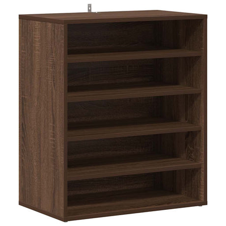 Vidaxl Shoe Cabinet 60x35x70 cm skåret træbrun eg farve
