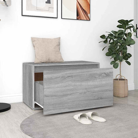 Vidaxl halbankje 80x40x45 cm bewerkt hout grijs sonoma eikenkleurig