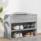 Vidaxl Shoes Bank 60x30x45 cm Property Wood Grey Sonoma Oak Farvet
