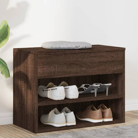 Vidaxl Shoes Bank 60x30x45 cm Property Wood Brown Oak Color