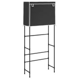 Vidaxl Storage Rack til Boven Washing Machine 2-lag 71x29.5x170,5 cm sort