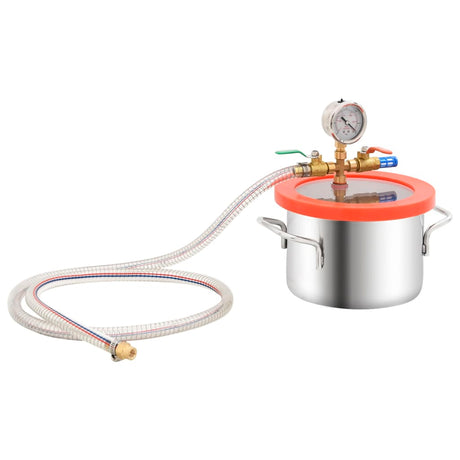 Vidaxl Vacuum Chamber 3,7 L rustfrit stål