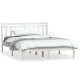 Vidaxl bedframe massief grenenhout wit 140x200 cm
