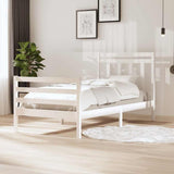 Vidaxl bedframe massief hout wit 100x200 cm