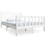 Vidaxl bedframe massief hout wit 140x190 cm