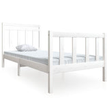 Vidaxl bedframe massief hout wit 100x200 cm