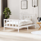 Vidaxl bedframe massief hout wit 100x200 cm