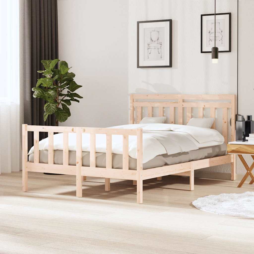 Vidaxl bedframe massief hout 140x200 cm